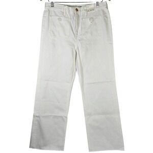 J. Crew Sailor mid-rise relaxed demi-boot jean in white 27‎ BZ728 NWT